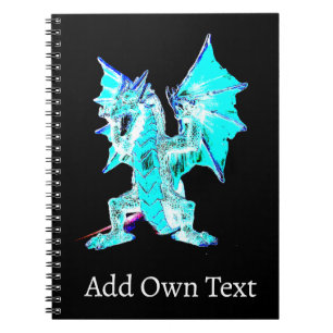 Azurblaue Gezeiten Mystische Schlange Fantasy Drac Notizblock