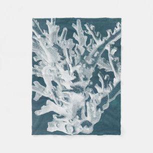 Azurblaue Koralle I Fleecedecke
