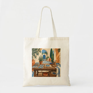 Azurblaue Tilemaker-Hof-Leinwand-Tasche Tragetasche