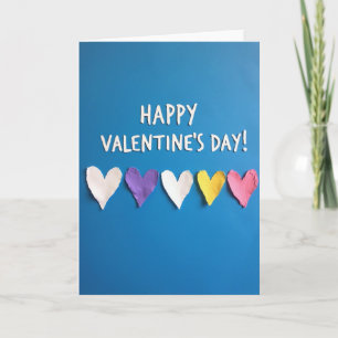 Azurblaue Valentinskarte Karte