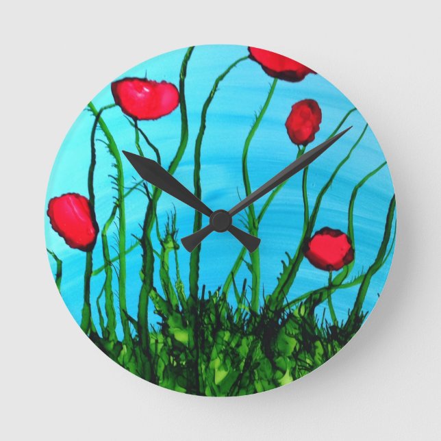 Azurblaue Wanduhr (Vorderseite)