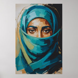 Azurblauer Blick Poster