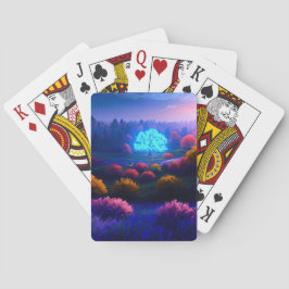 azurblauer Glanz, die Stickerei des Radianten Spielkarten