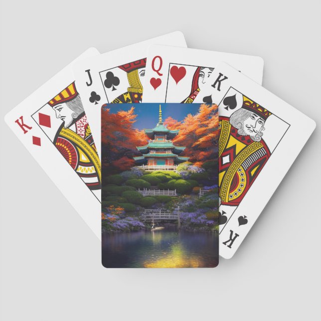 azurblauer Himmelskörper Spielkarten (Rückseite)