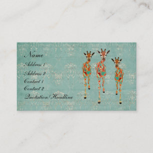 Azure & Amber Giraffen II Visitenkarten/Tags Visitenkarte