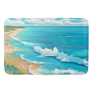 Azure Beach Calm Design Badematte