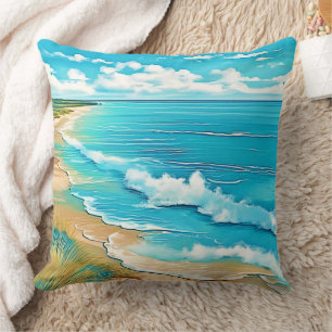 Azure Beach Calm Design Kissen