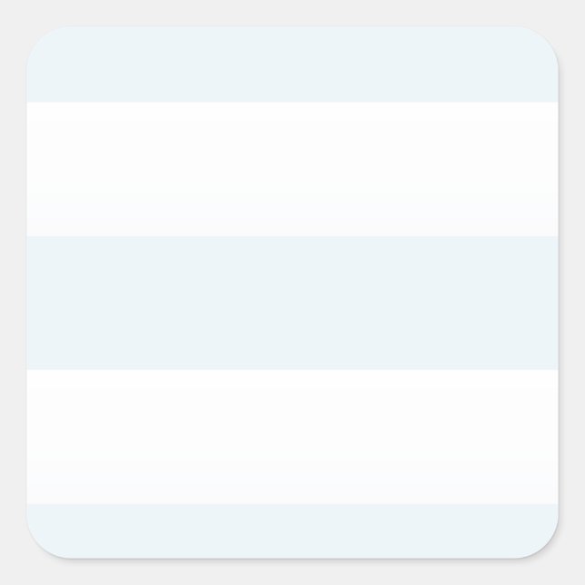 Azure Beach Stripe Quadratischer Aufkleber (Vorderseite)