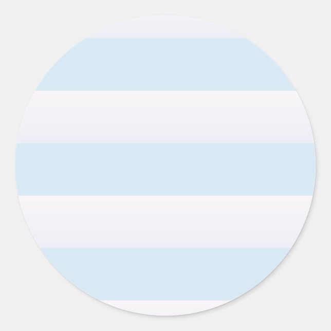 Azure Beach Stripe Runder Aufkleber (Vorderseite)