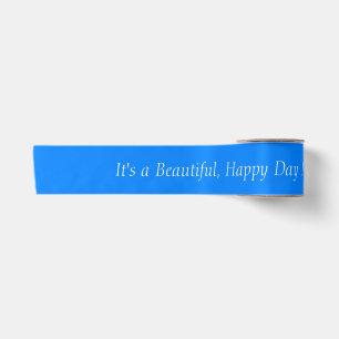 Azure Blue 0080FF - Custom Message or Blank Satinband