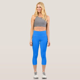 Azure Blue Capri Leggings