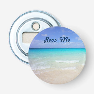 Azure Blue Caribbean Tropical Beach Beer Me Flaschenöffner