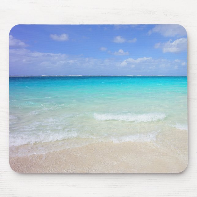 Azure Blue Caribbean Tropical Beach Mousepad (Vorne)