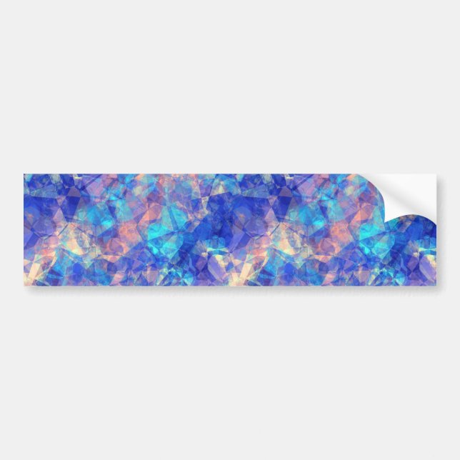 Azure Blue Crumpled Texture Autoaufkleber (Vorne)