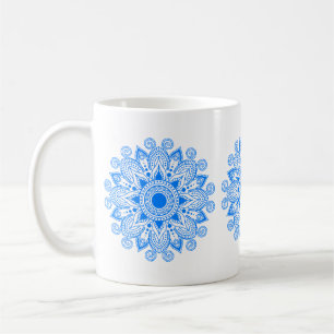 Azure Blue Mandala Kaffeetasse