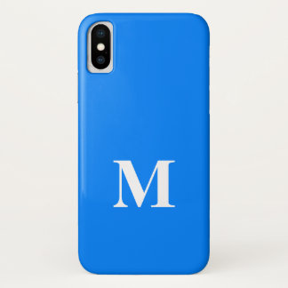 AZURE BLUE Solid Background iPhone X Fall Case-Mate iPhone Hülle