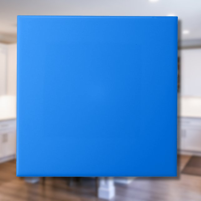 Azure Blue Solid Color | Classic | elegant Fliese (Von Creator hochgeladen)