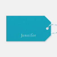 Azure Blue Trendy Moderner Minimalistischer Name