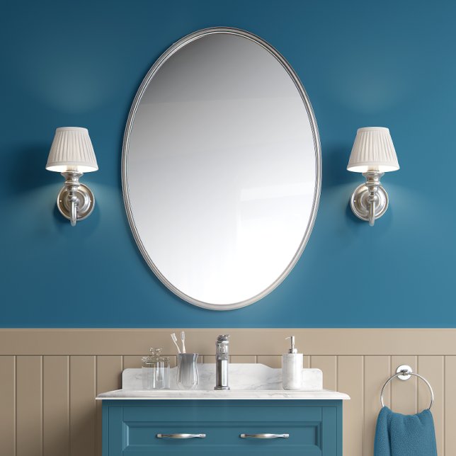 Azure Calm - Deep Blue - Moderner Stil Tapete (Azure Calm - Deep Blue - Modern Style Peel and Stick Wallpaper)