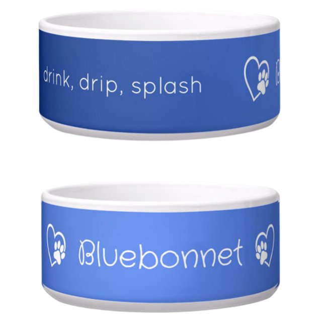 Azure 'drink drip splash' Dog Name Bowl Napf (Von Creator hochgeladen)
