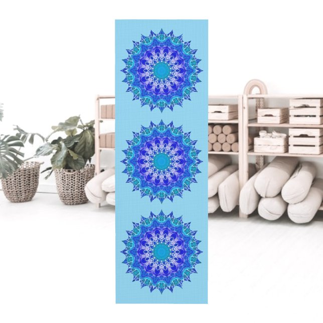 Azure Flower Mandala Yoga Mat Yogamatte (Von Creator hochgeladen)