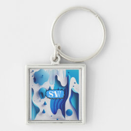 Azure Fragment Personalized Square Keychain Schlüsselanhänger