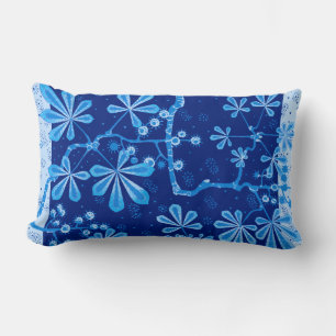 Azure Frost Blume Lumbar Pillow Lendenkissen