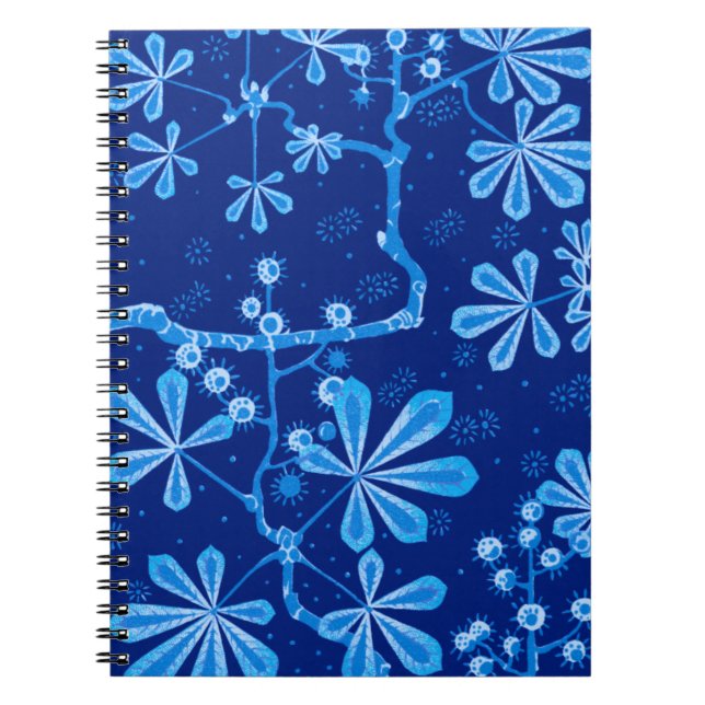 Azure Frost Blume Notebook Notizblock (Vorderseite)