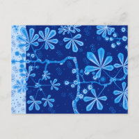 Azure Frost Blume Postcard