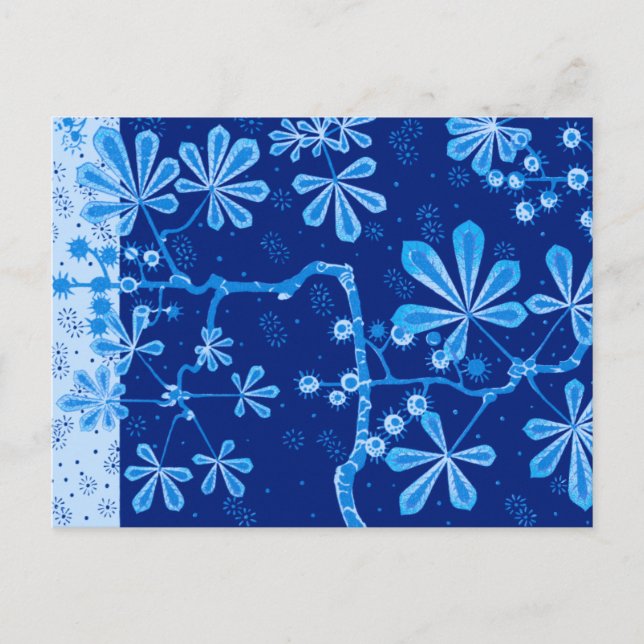 Azure Frost Blume Postcard Postkarte (Vorderseite)