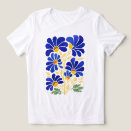 Azure Gold Damen Abstract Floral T-Shirt Tri-Blend Shirt