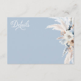 Azure & Gold Harmony Hochzeitskarte Begleitkarte