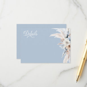 Azure & Gold Harmony Hochzeitskarte Begleitkarte