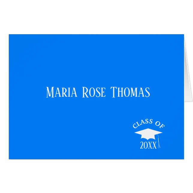 Azure Grad Danksagung (4,25" x 5,5") Karte (Vorderseite (Horizontal))