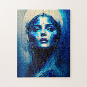 Azure Hexe Fantasy Art Puzzle
