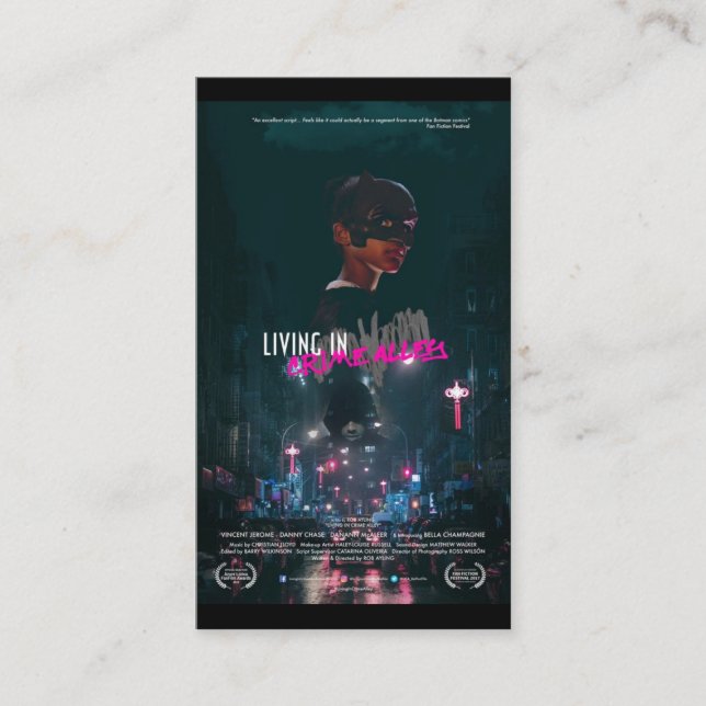 Azure Lorica FanFilm Awards - Leben im Crime Alley Visitenkarte (Vorderseite)