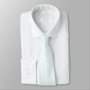 Azure Mist Blue & Seashell White Pinstripes Krawatte