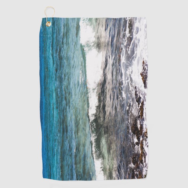 Azure Ocean  Golfhandtuch (Vorderseite)