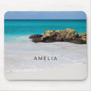 Azure Ocean Sandy Beach Foto Mousepad