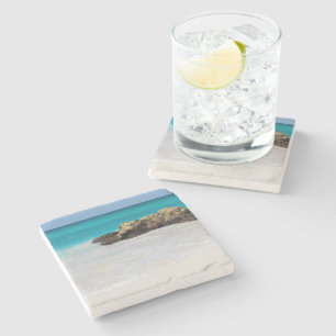 Azure Ocean Sandy Beach Foto Steinuntersetzer
