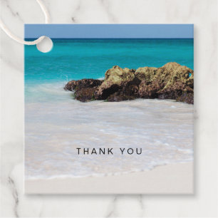 Azure Ocean Sandy Beach Foto Vielen Dank Geschenkanhänger