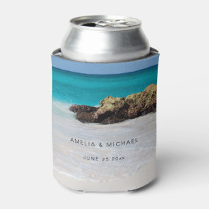 Azure Ocean Sandy Beach Foto Wedding Dosenkühler