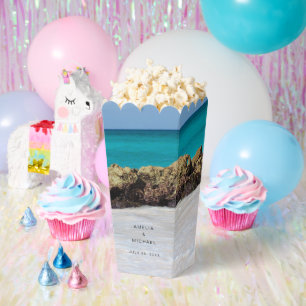 Azure Ocean Sandy Beach Foto Wedding Geschenkschachtel