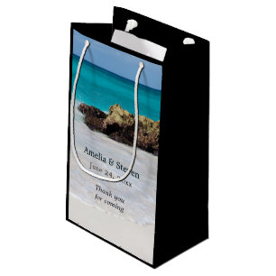Azure Ocean Sandy Beach Foto Wedding Kleine Geschenktüte