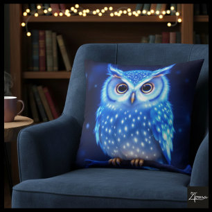 Azure Owl Comfort Cushion Kissen