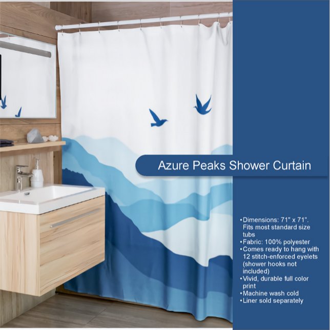 Azure Peaks Duschvorhang (Von Creator hochgeladen)