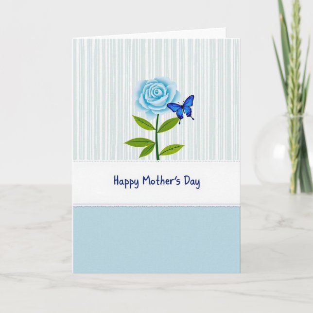 Azure Rose Mothers Day Card Karte (Vorderseite)