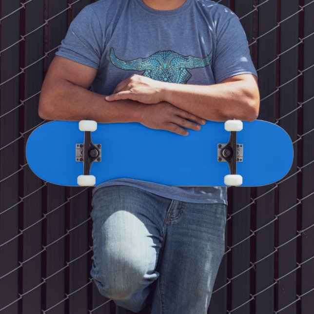 Azure Solid Color Customizing It Skateboard (Außenbereich 3)
