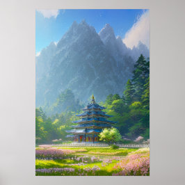 Azure Temple Haven Poster