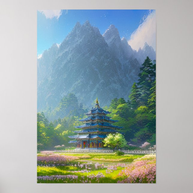 Azure Temple Haven Poster (Vorne)